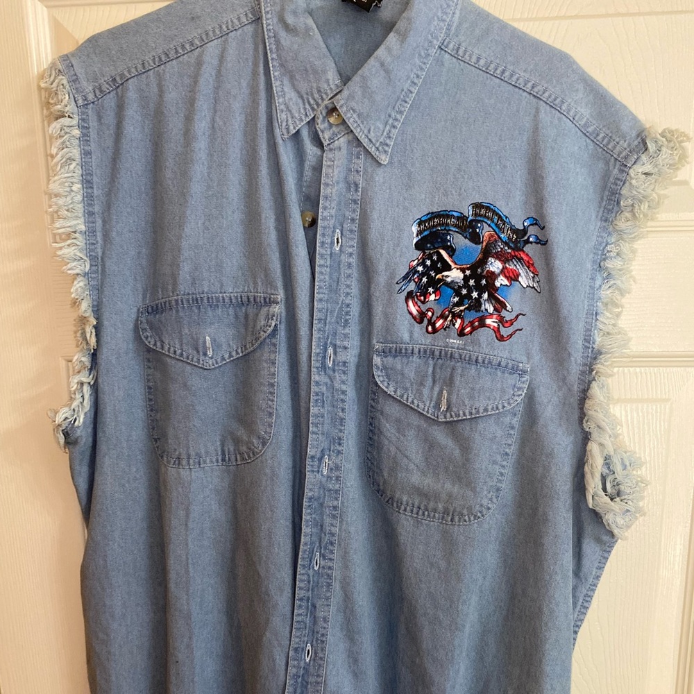 American heritage motorcycle biker vest jacket